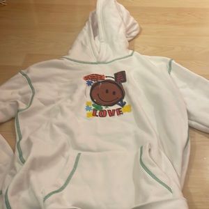 Supportive black hoodie kids